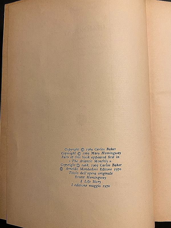 Hemingway storia di una vita di Carlos Baker