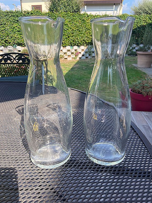 Coppia di caraffe da 1 lt in Vetro